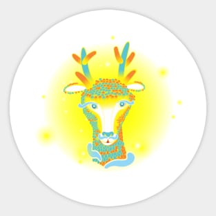 No Text Plain Bright Colors Version - Believer's World Resident Wopwop Sticker